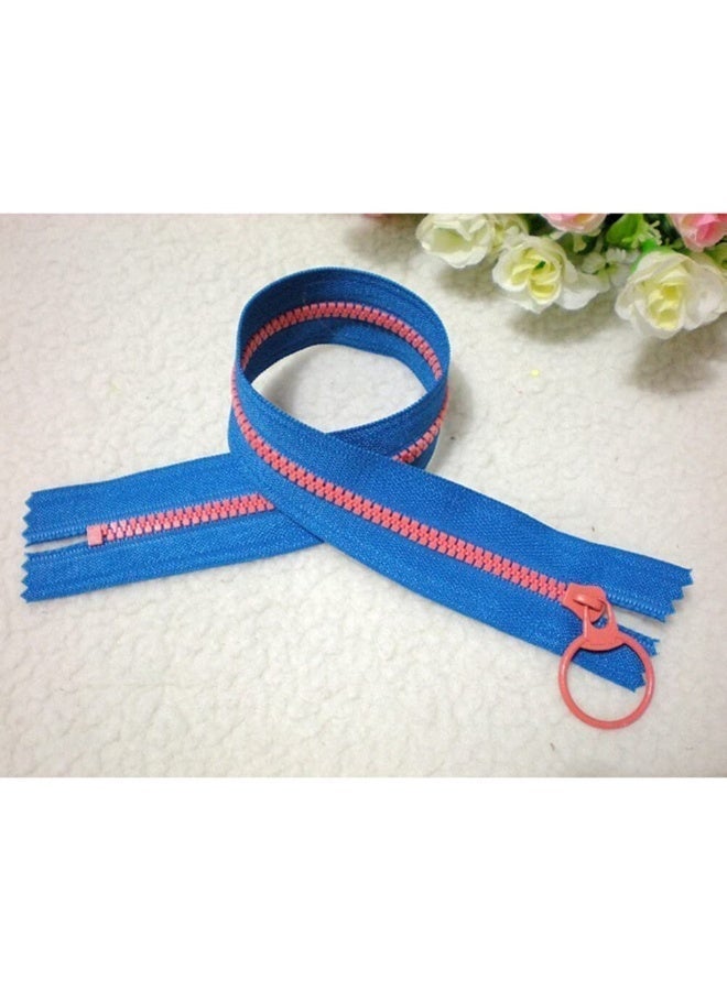 Mordely Resin Zipper for DIY Bags, Closed-End, 40cm, Color-Blocked Blue & Red - Image 3